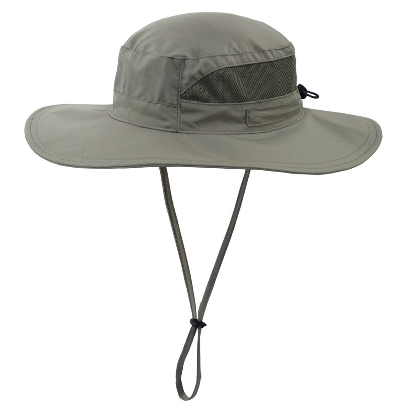 Connectyle Men's Outdoor Mesh Boonie Sun Hat Wide Brim UV Protection Fishing Hat (Army Green) - Image 1